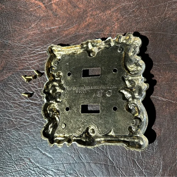 Amer Tac Metal Vintage Double Switch Plate Cover - Picture 2 of 2